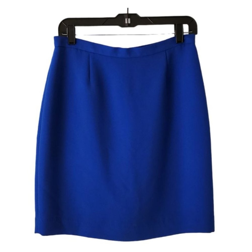 Petite Sophisticate Vintage Pencil Suit Skirt | NWT | 10P | Royal Blue